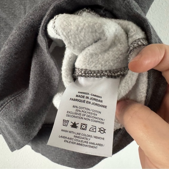 Nike Crewneck Men's Gray Embroidered Logo Sweatshirt Brushed Back Fleece XXL EUC - Picture 9 of 11